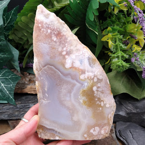 AG-334 Flower Agate Standing Free-form