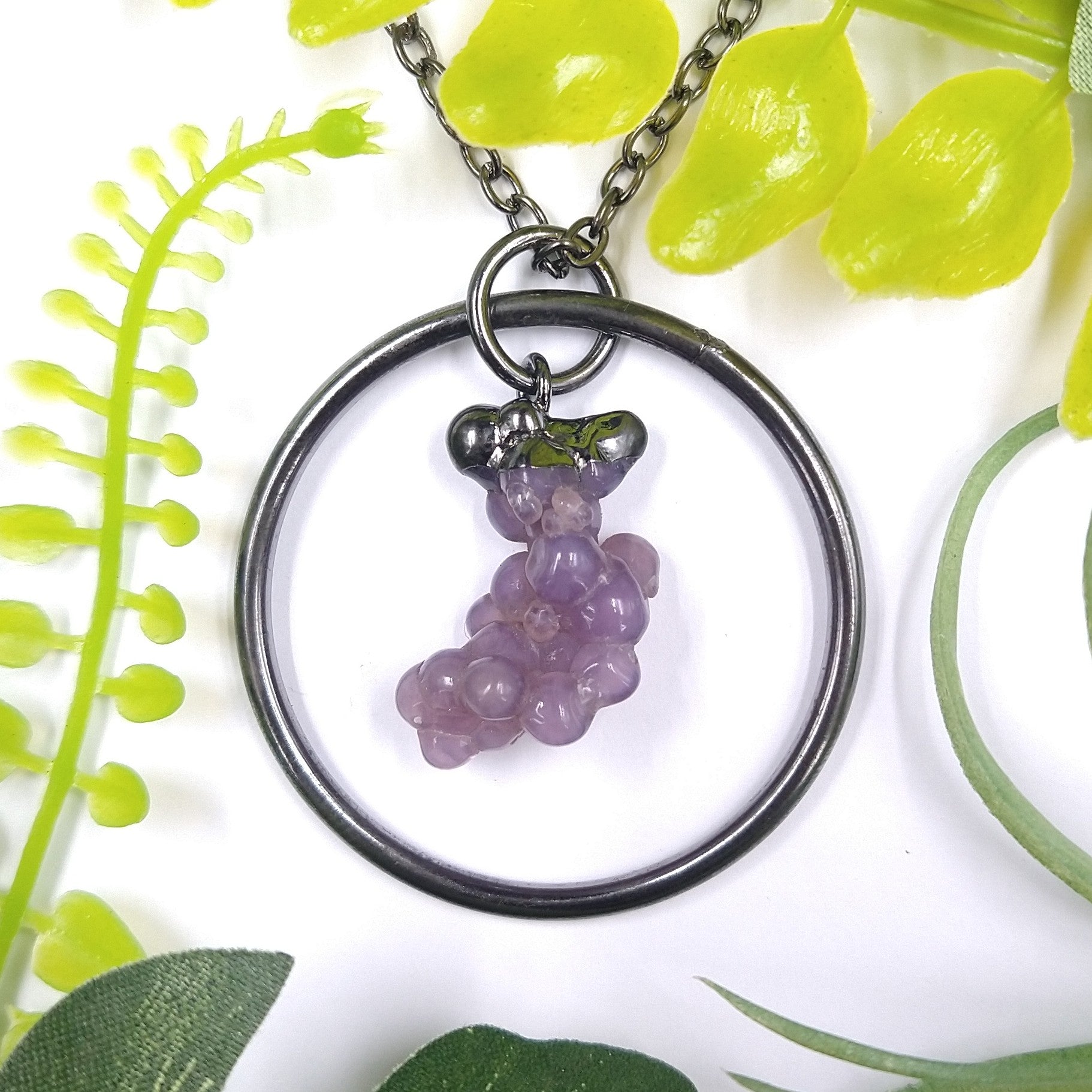 AG-354 Grape Agate Necklace