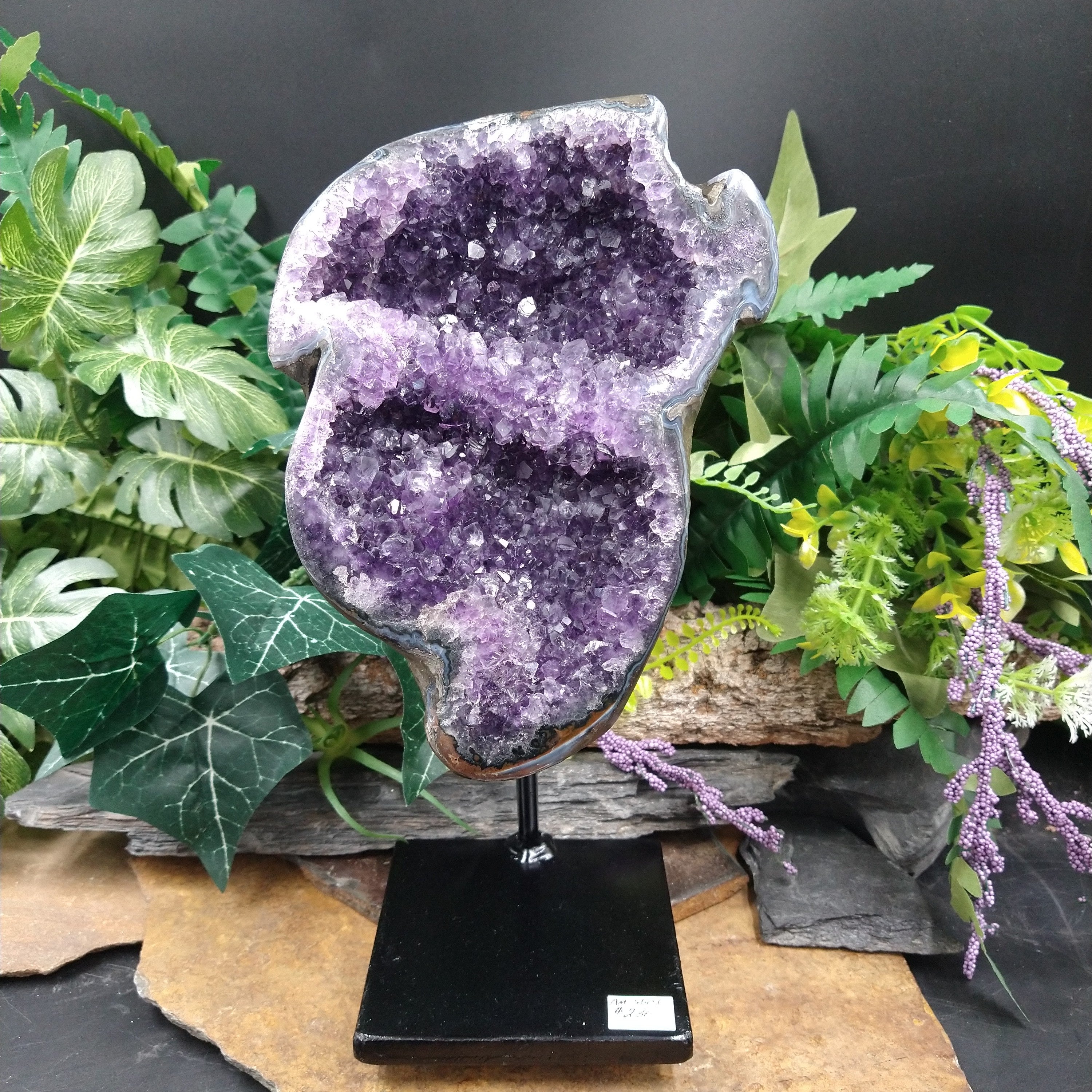 AM-5601 Amethyst Specimen on stand