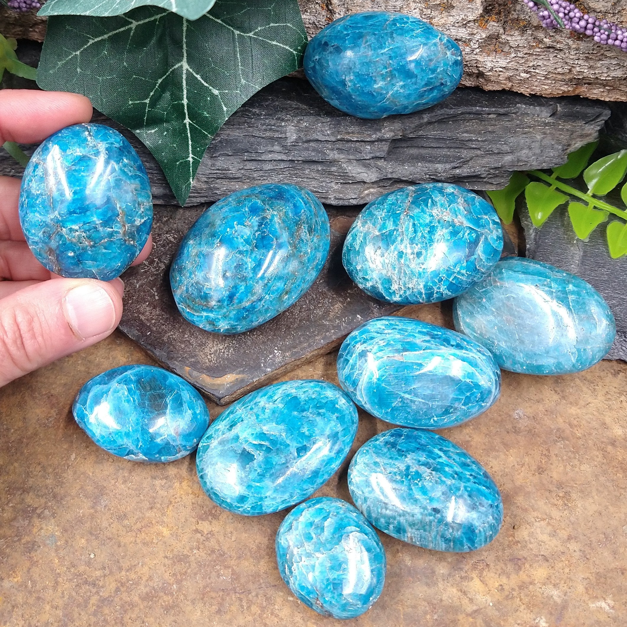 APT-182A Blue Apatite Palm Stone