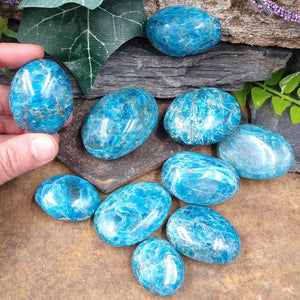 APT-182B Blue Apatite Palm Stone