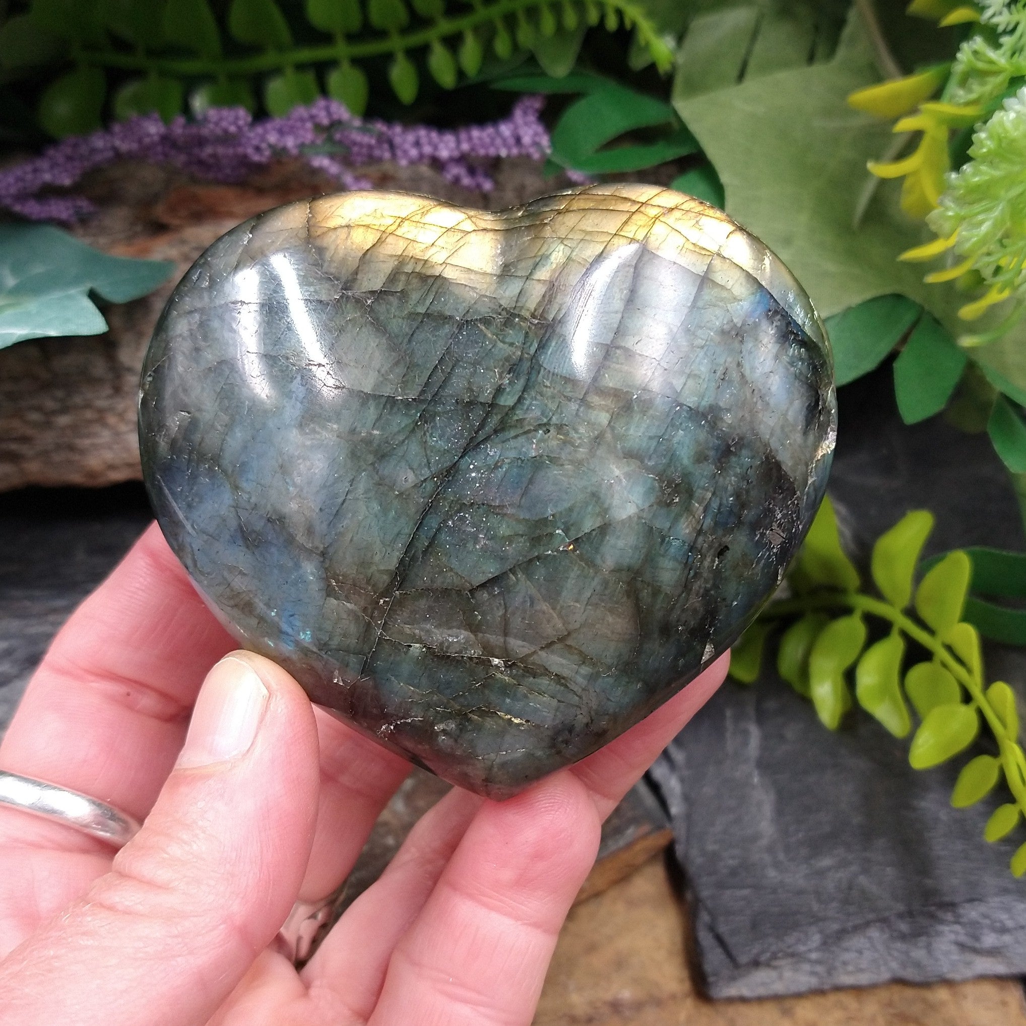 BB-49 Labradorite Heart