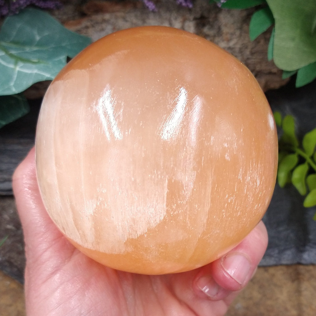 BB-69 Peach Selenite Sphere