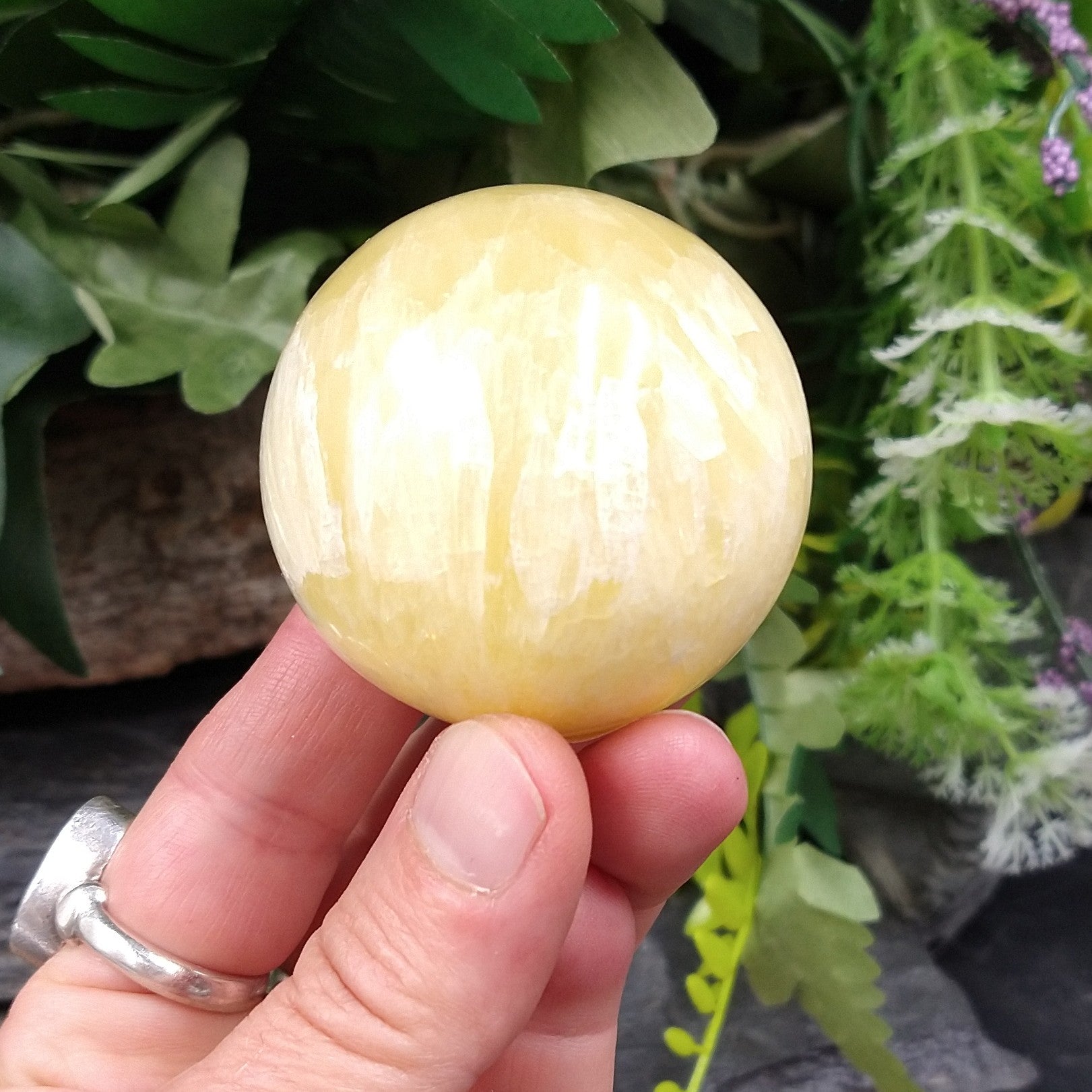 CAL-265 Yellow Calcite Sphere