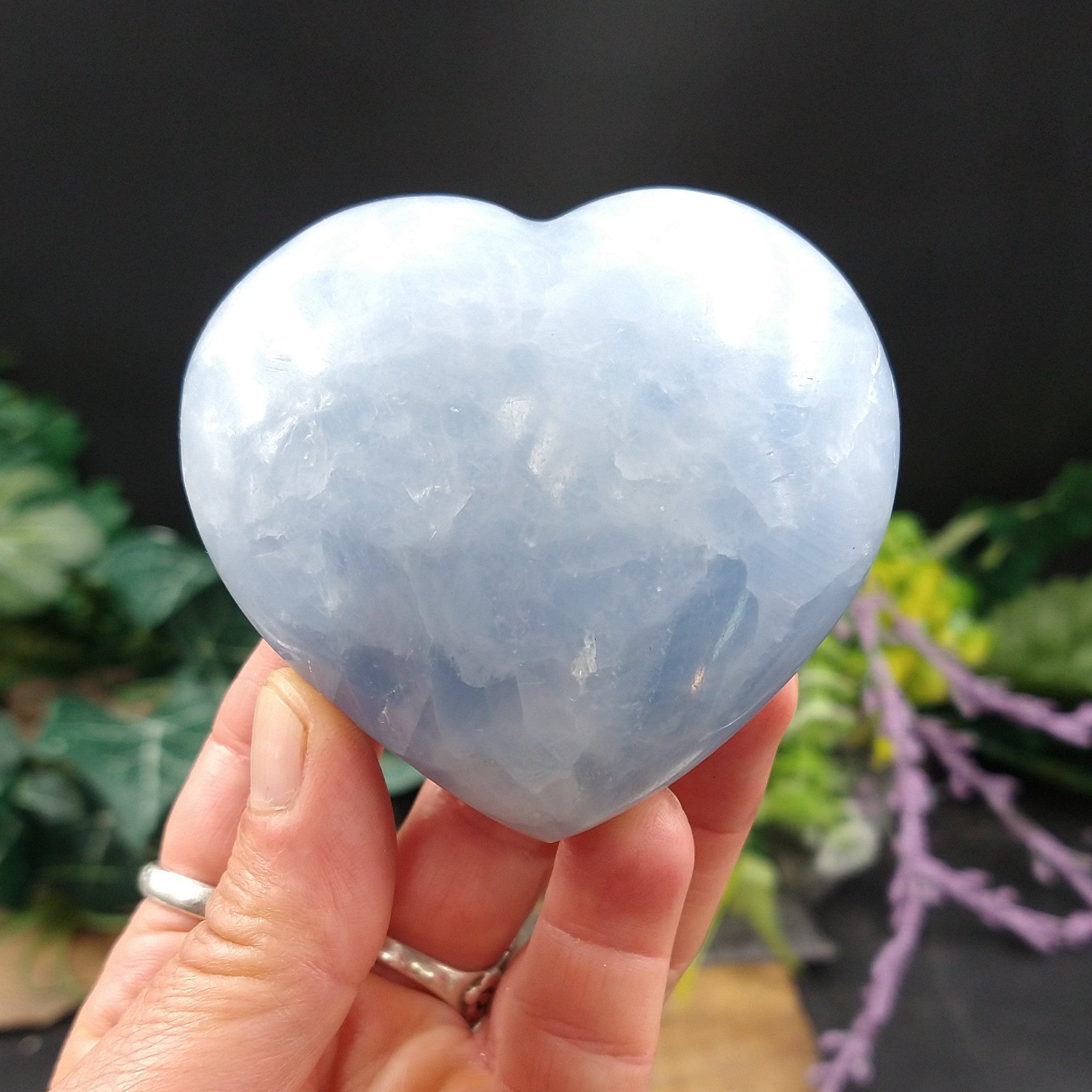 CAL-268 Blue Calcite Heart