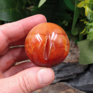 CAR-53 Carnelian Sphere with Natural Cavity