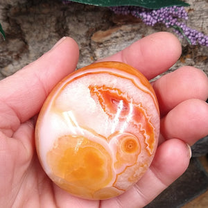 CAR-76 Carnelian Palm Stone