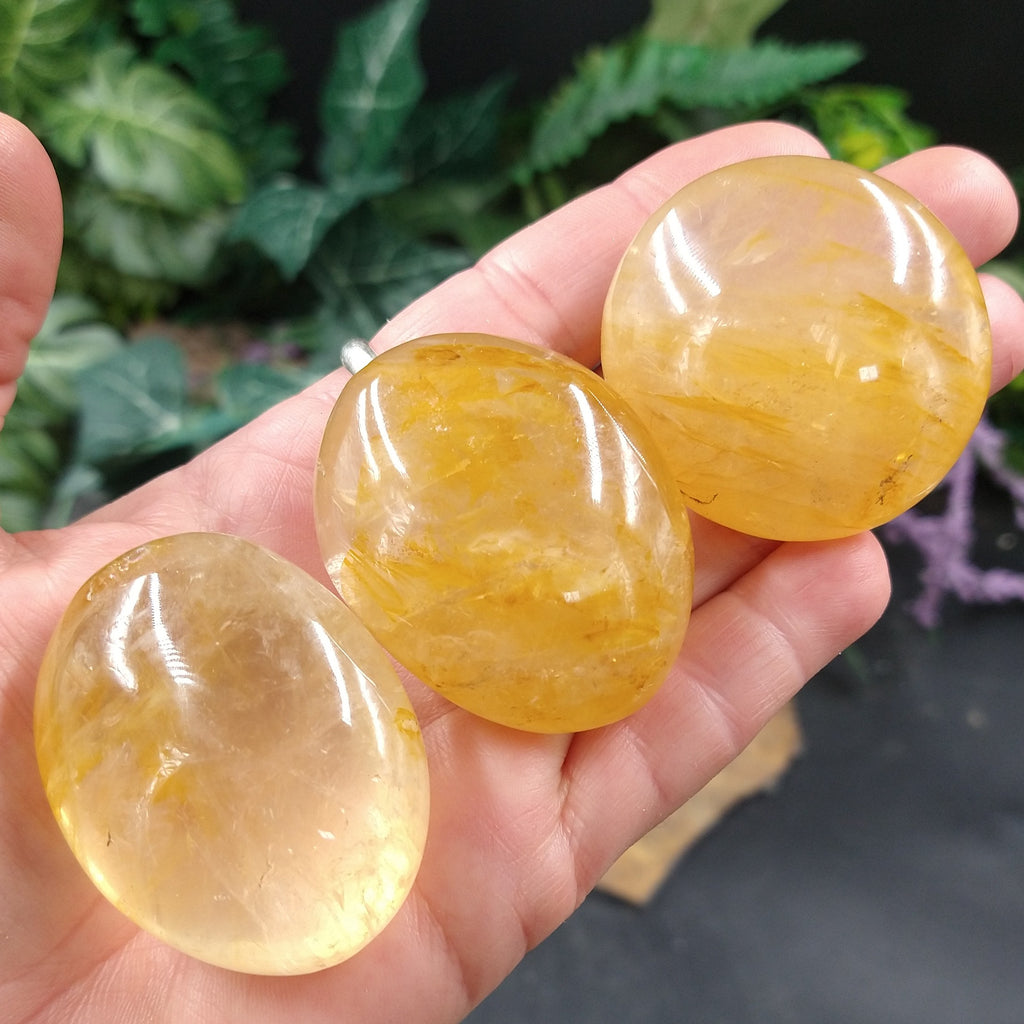 Golden Healer Quartz palm stones – Best Crystals