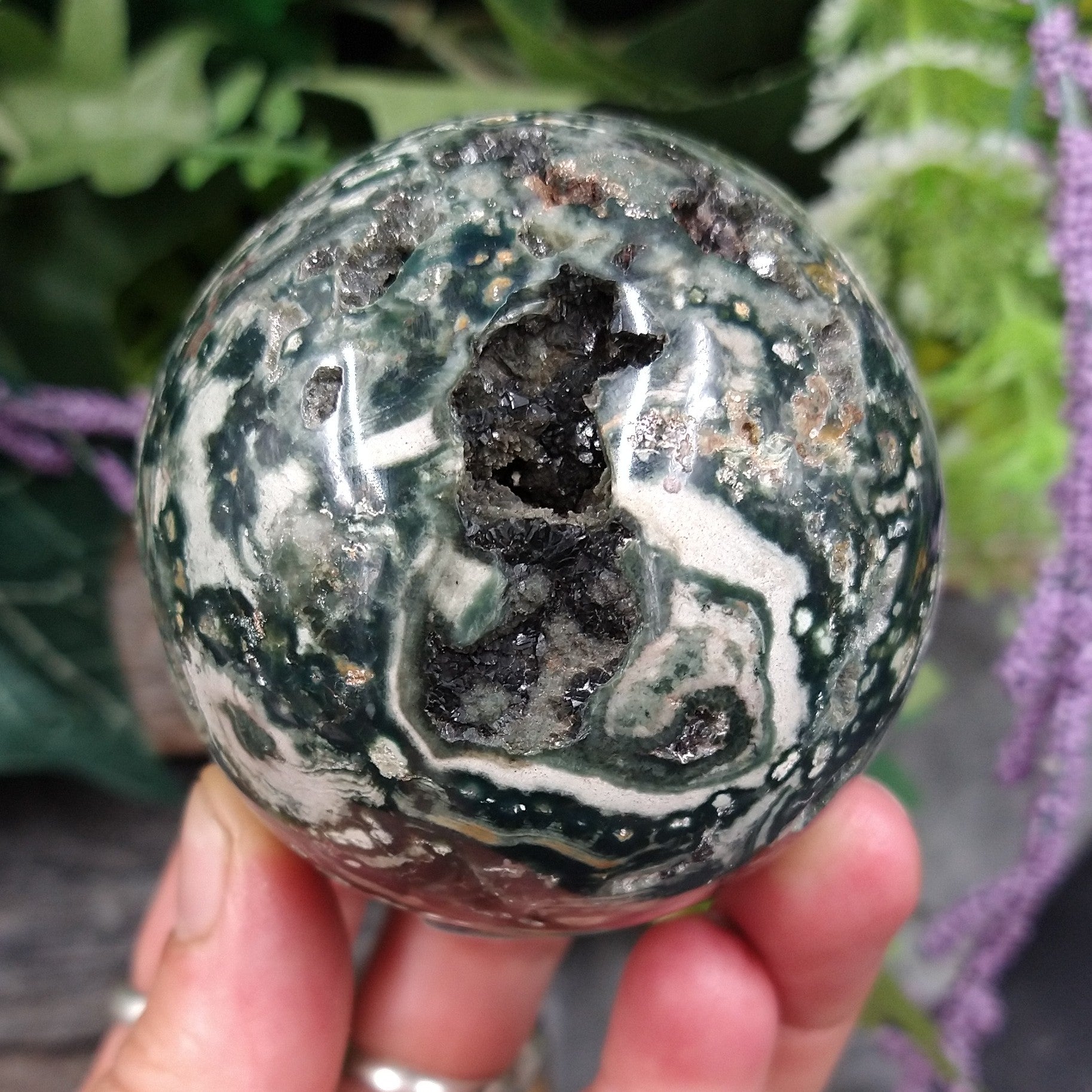 JSP-96 Ocean Jasper Sphere