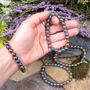 JW-HM23 Rainbow Hematite Bracelet