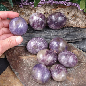 LP-68D Small Lepidolite Palm Stone