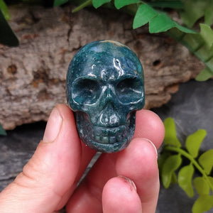 MA-10 Moss Agate Skull