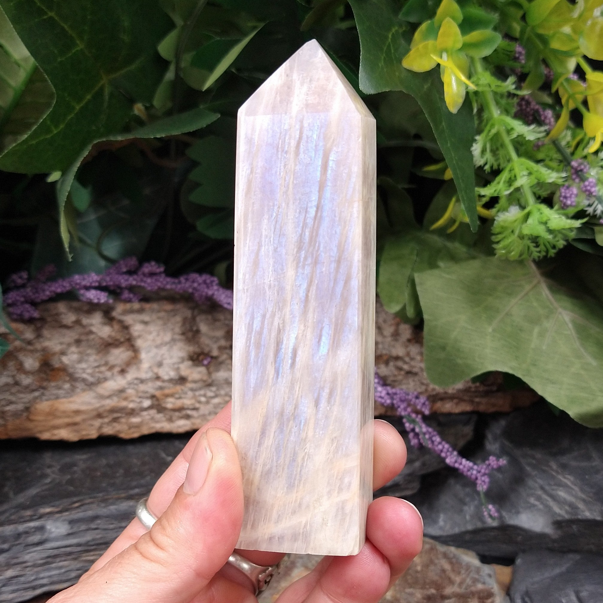 MS-36 Moonstone Cut & Polished Point