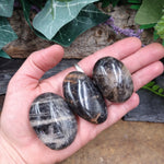 MS-49A Black Moonstone Palm Stone