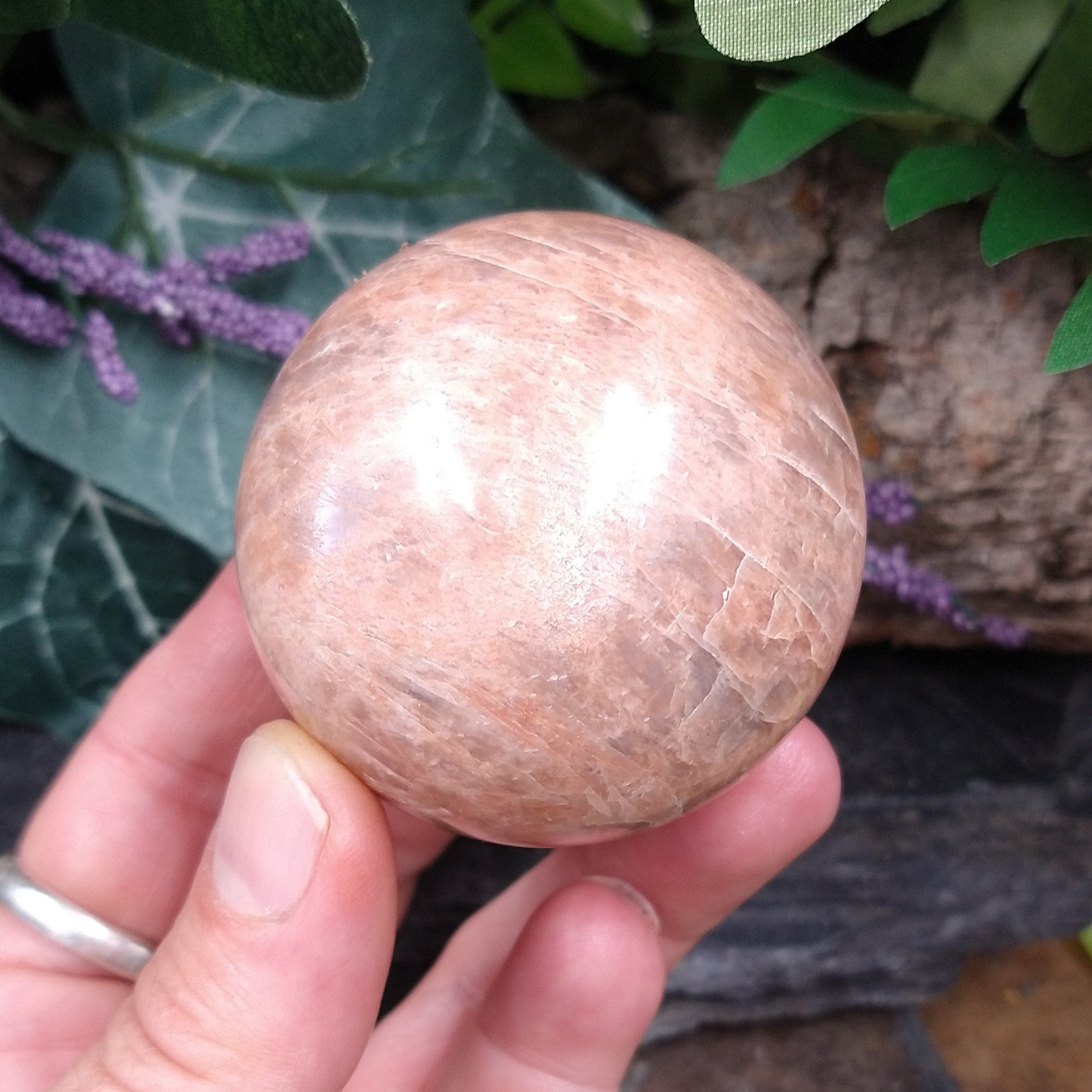 MS-66 Peach Moonstone Sphere