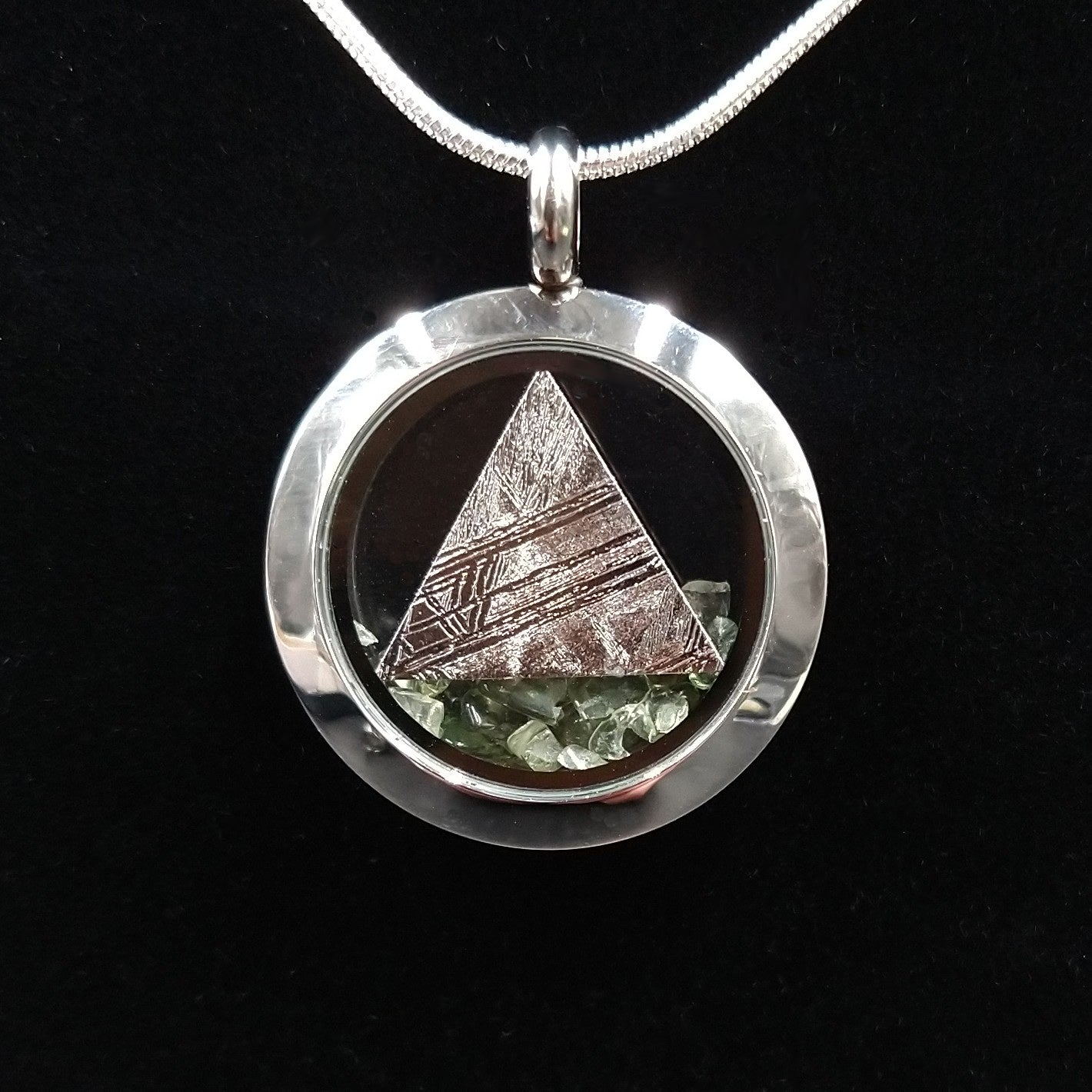 MT-1 Meteorite & Moldavite Pendant