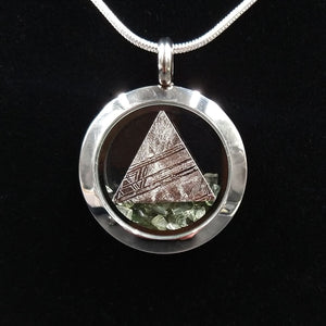 MT-1 Meteorite & Moldavite Pendant