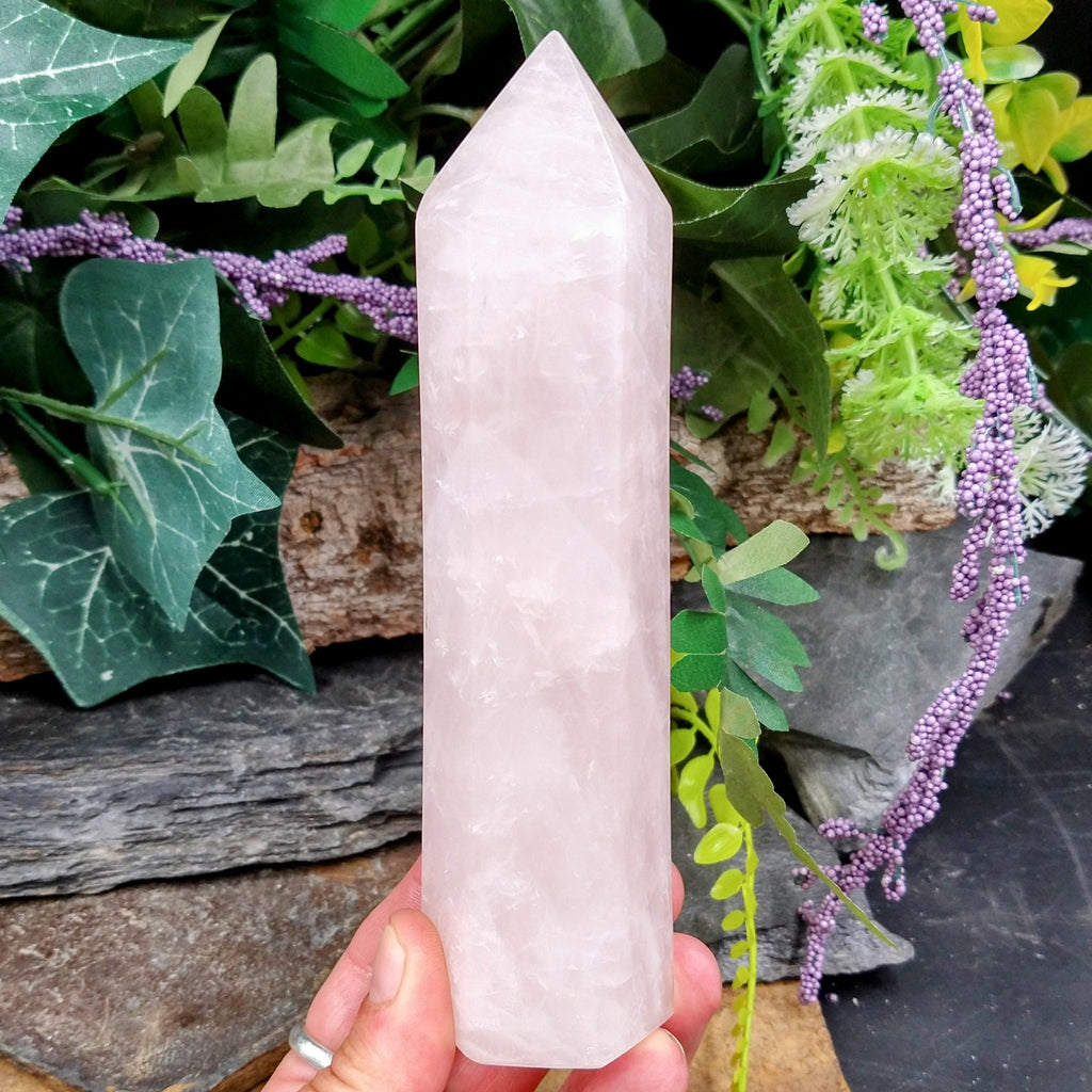 RQ-243 Rose Quartz Cut and Polished Tower