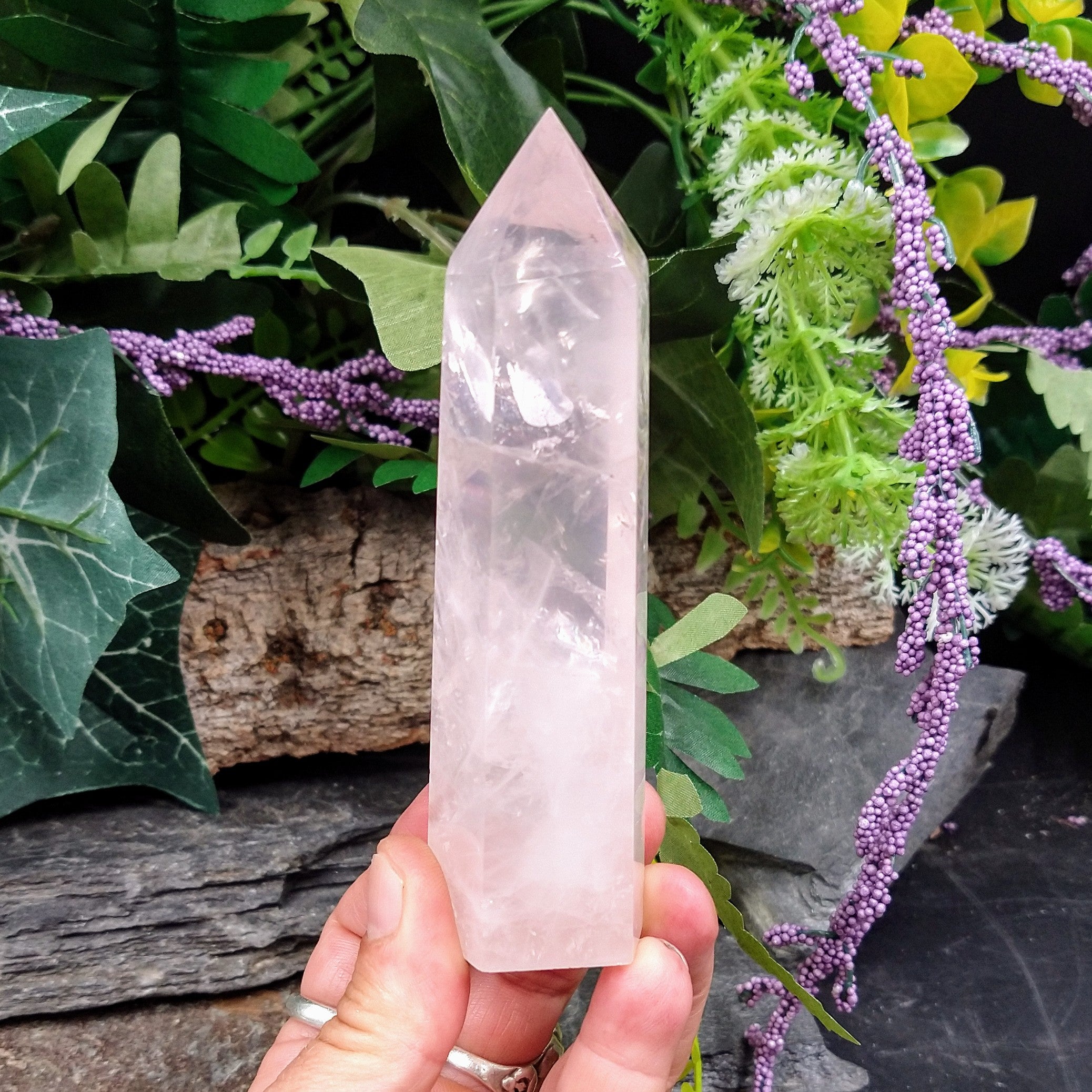 RQ-246 Rose Quartz Cut and Polished Tower