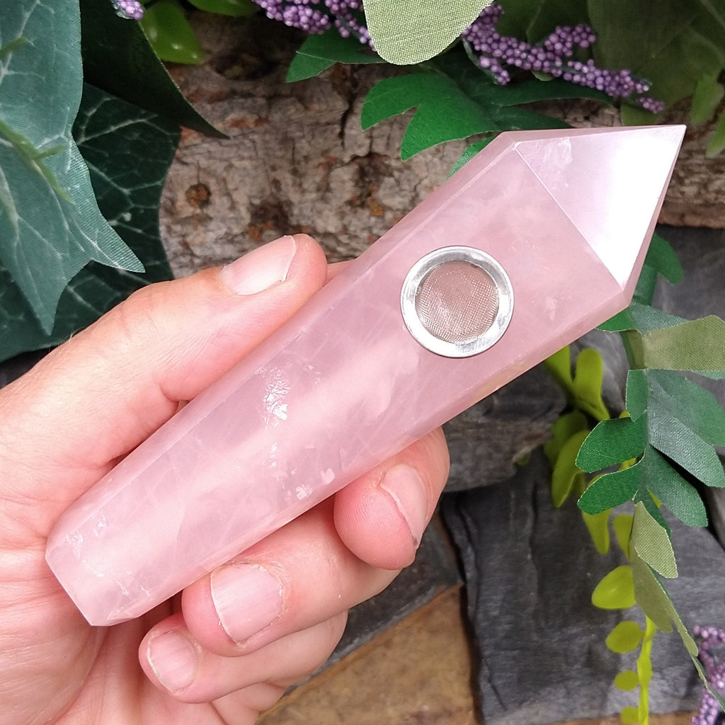 RQ-247 Rose Quartz Pipe