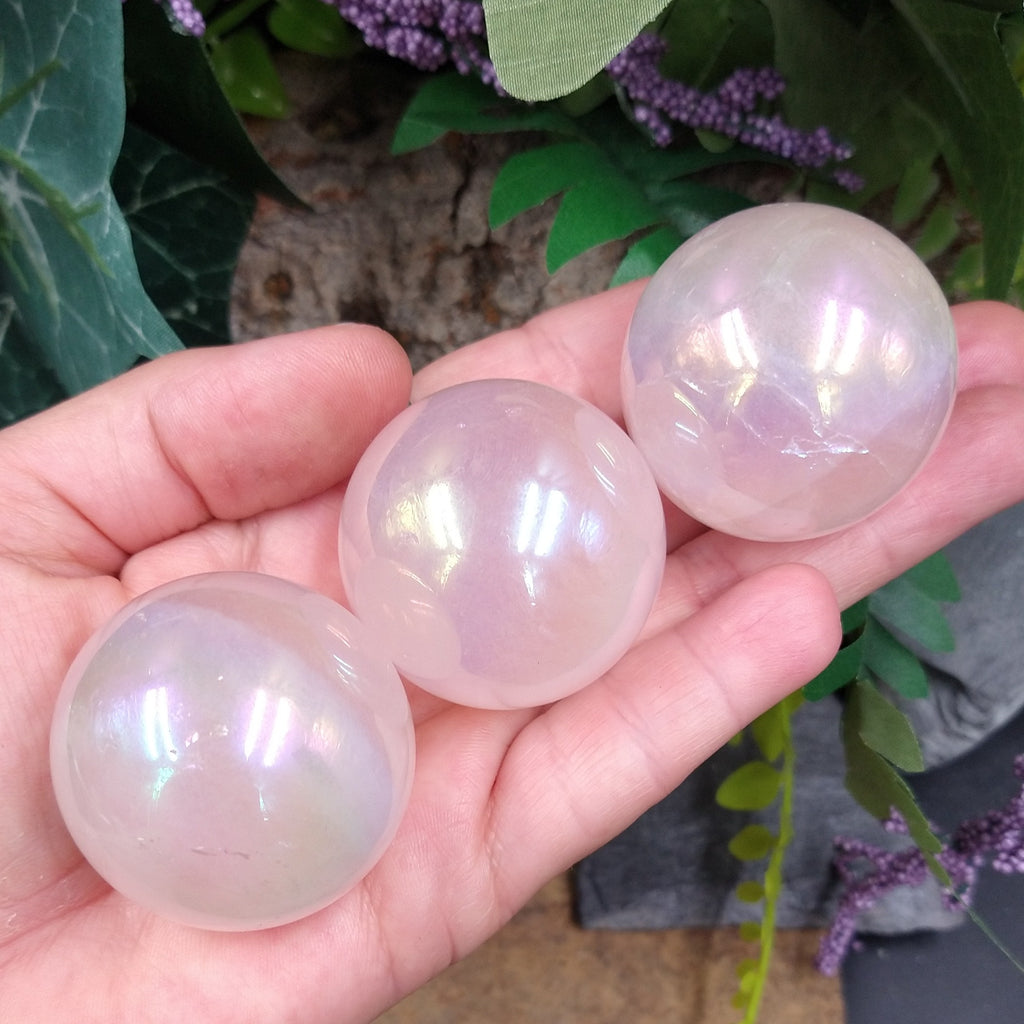 RQ-248A Aura Rose Quartz Sphere