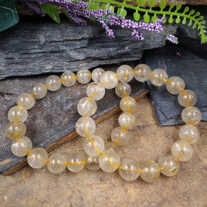 RUT-149 Rutilated Quartz Bracelet