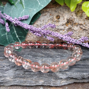 RUT-167 Red Rutilated Quartz Bracelet