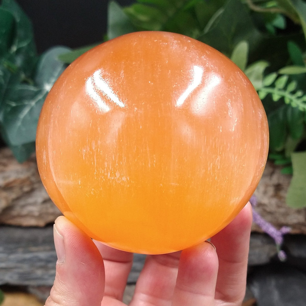 SEL-141 Peach Selenite Sphere