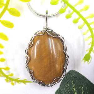 TE-34 Gold Tiger Eye Pendant