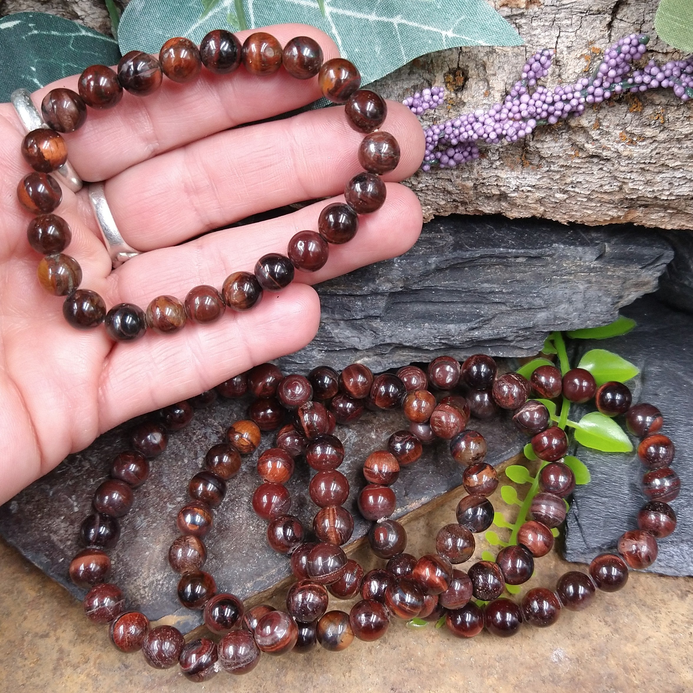 TE-47 Red Tiger Eye Bracelet