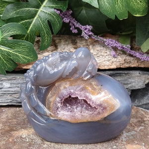 AG-286 Agate Crab Carving