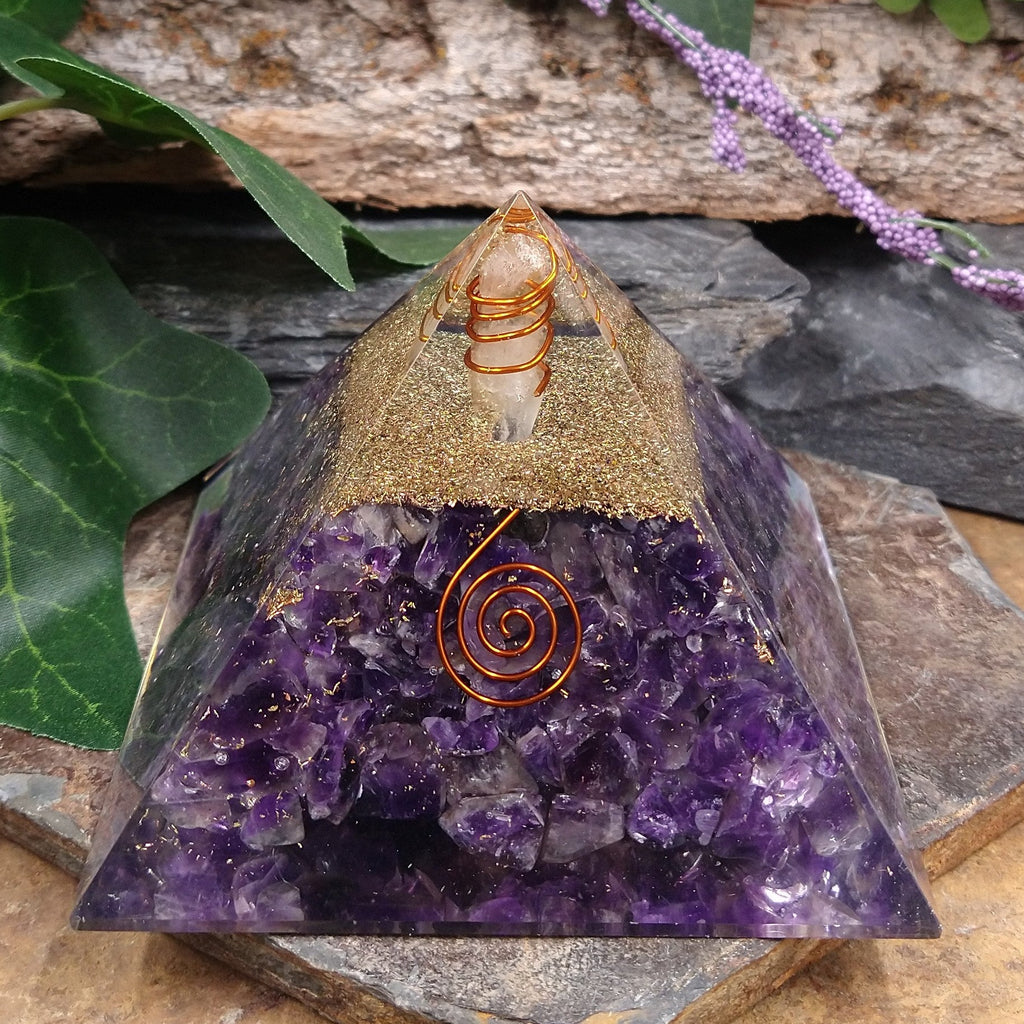 #AM-2153 Large Amethyst Orgone Pyramid