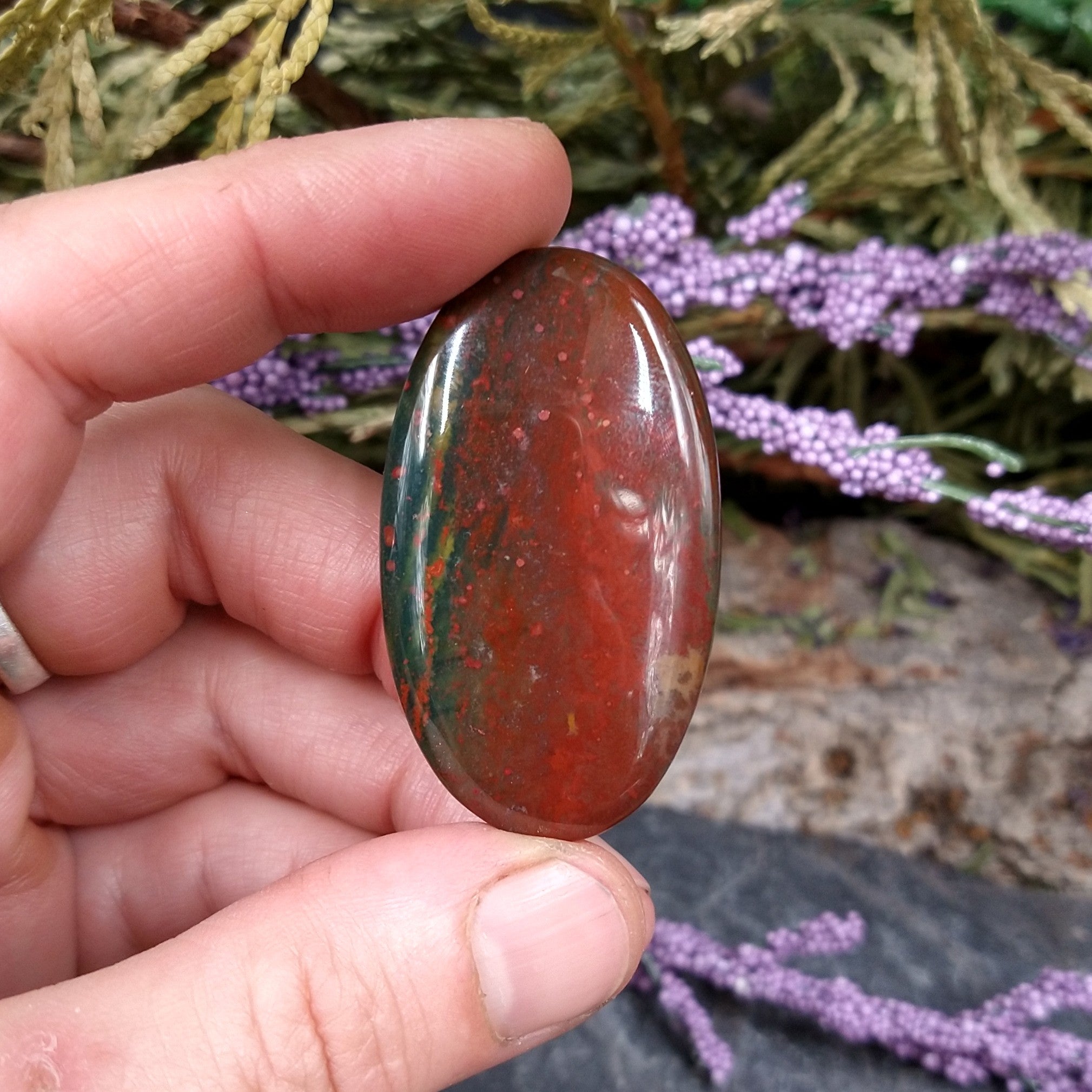 #BS-35 Bloodstone Cabochon
