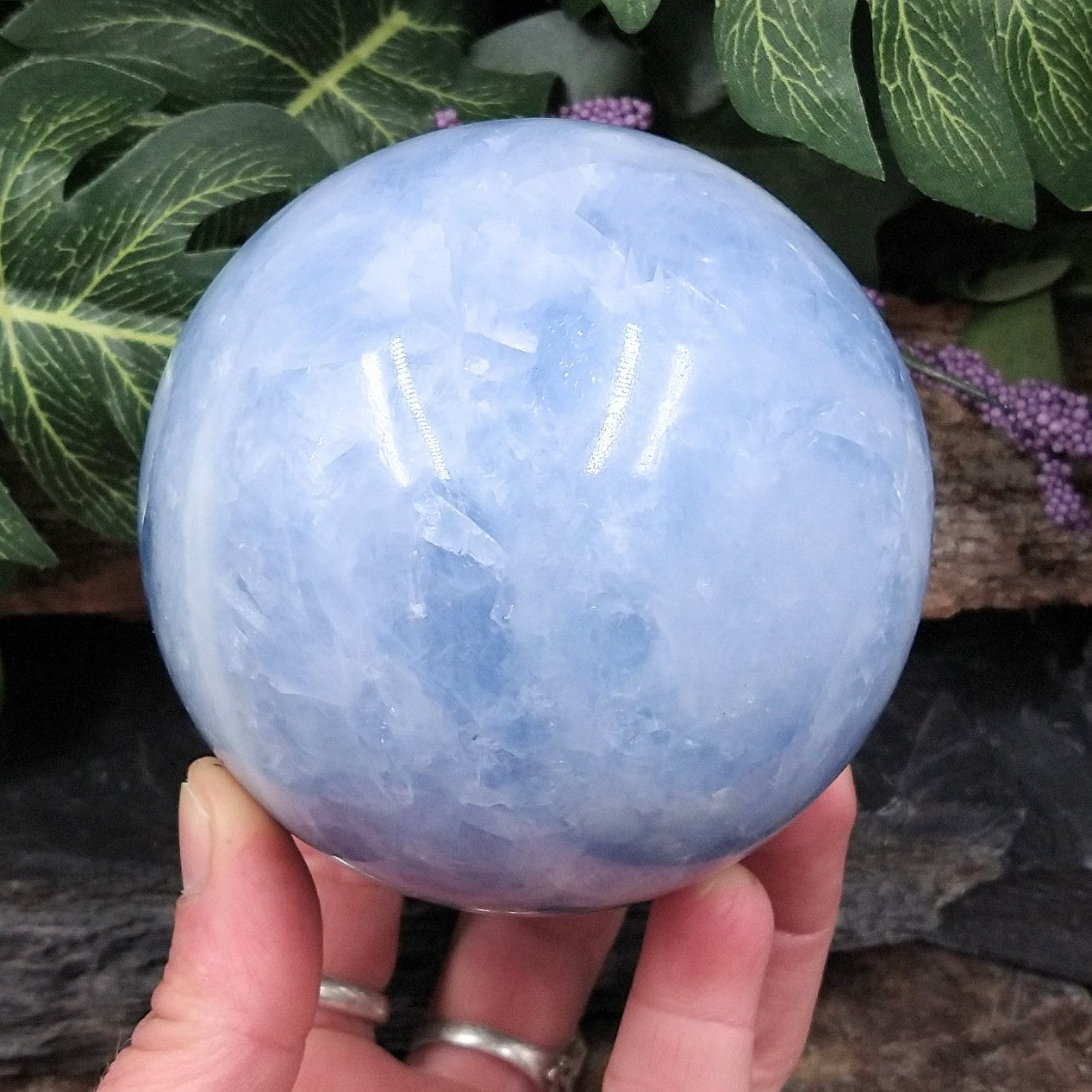 #CAL-218 Blue Calcite Sphere