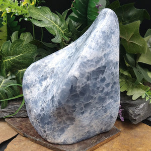 CAL-223 Blue Calcite Freeform Sculpture
