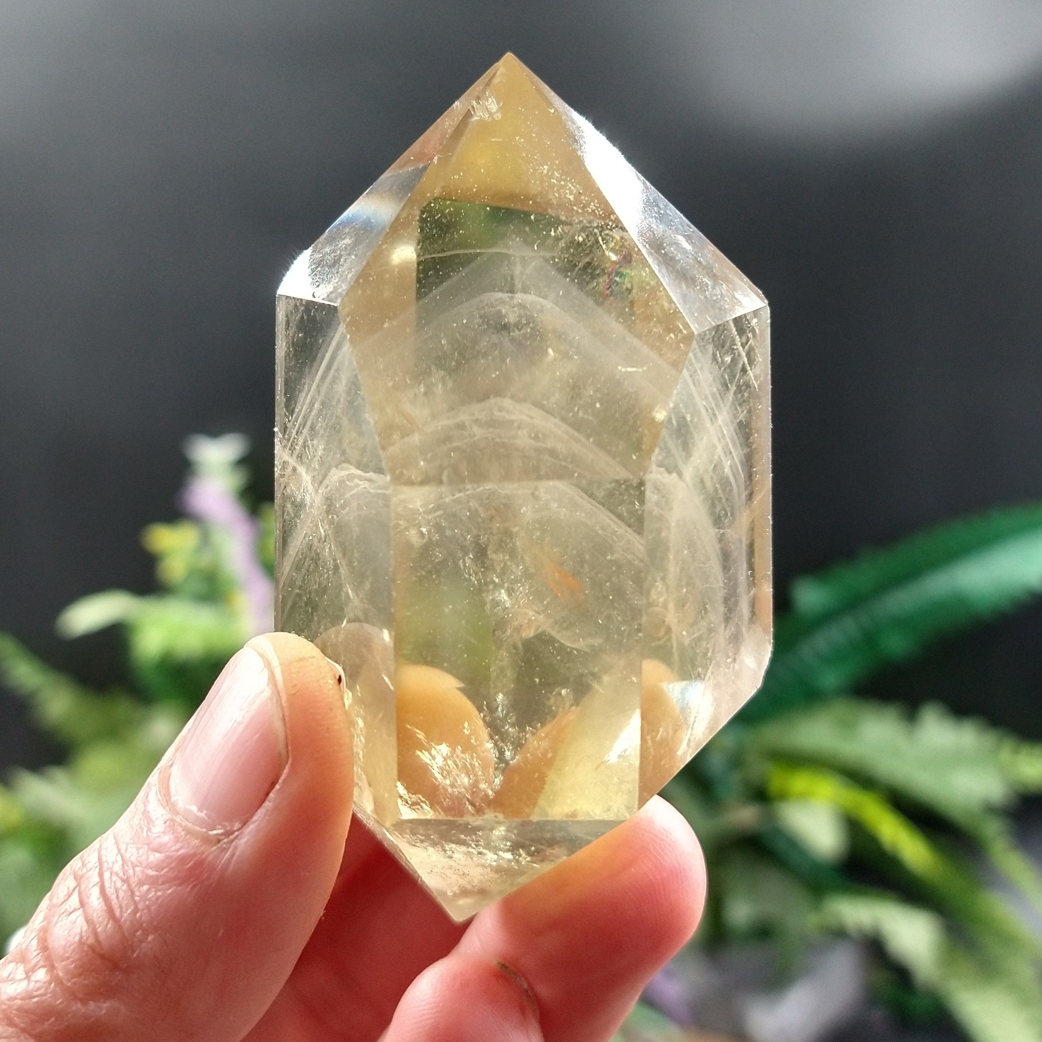 CT-358 High Grade Citrine Cut and Polished Point with Phantoms