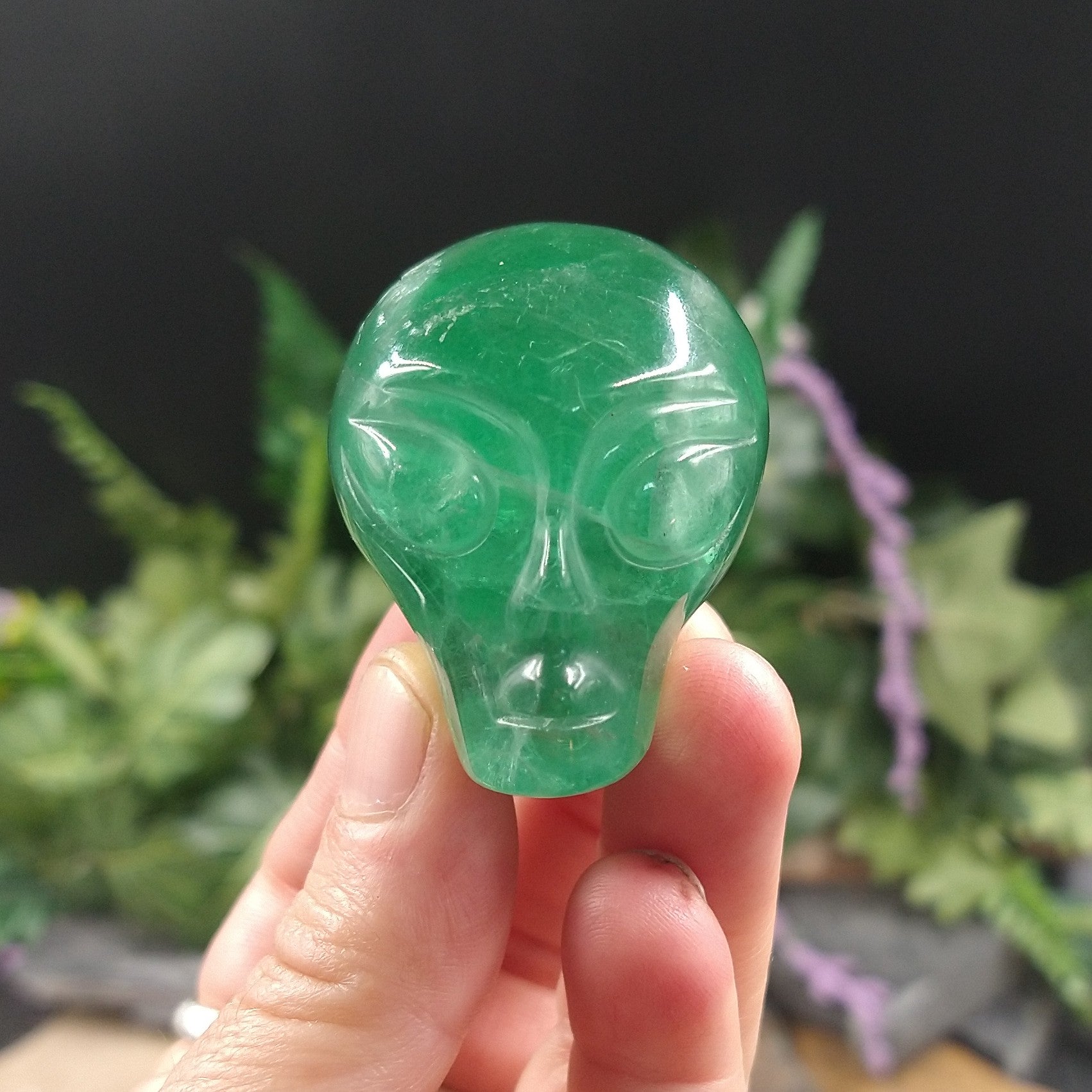 FL-206 Green Fluorite Alien Head!