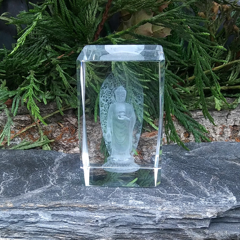 GLS-115 Clear Glass with Buddha