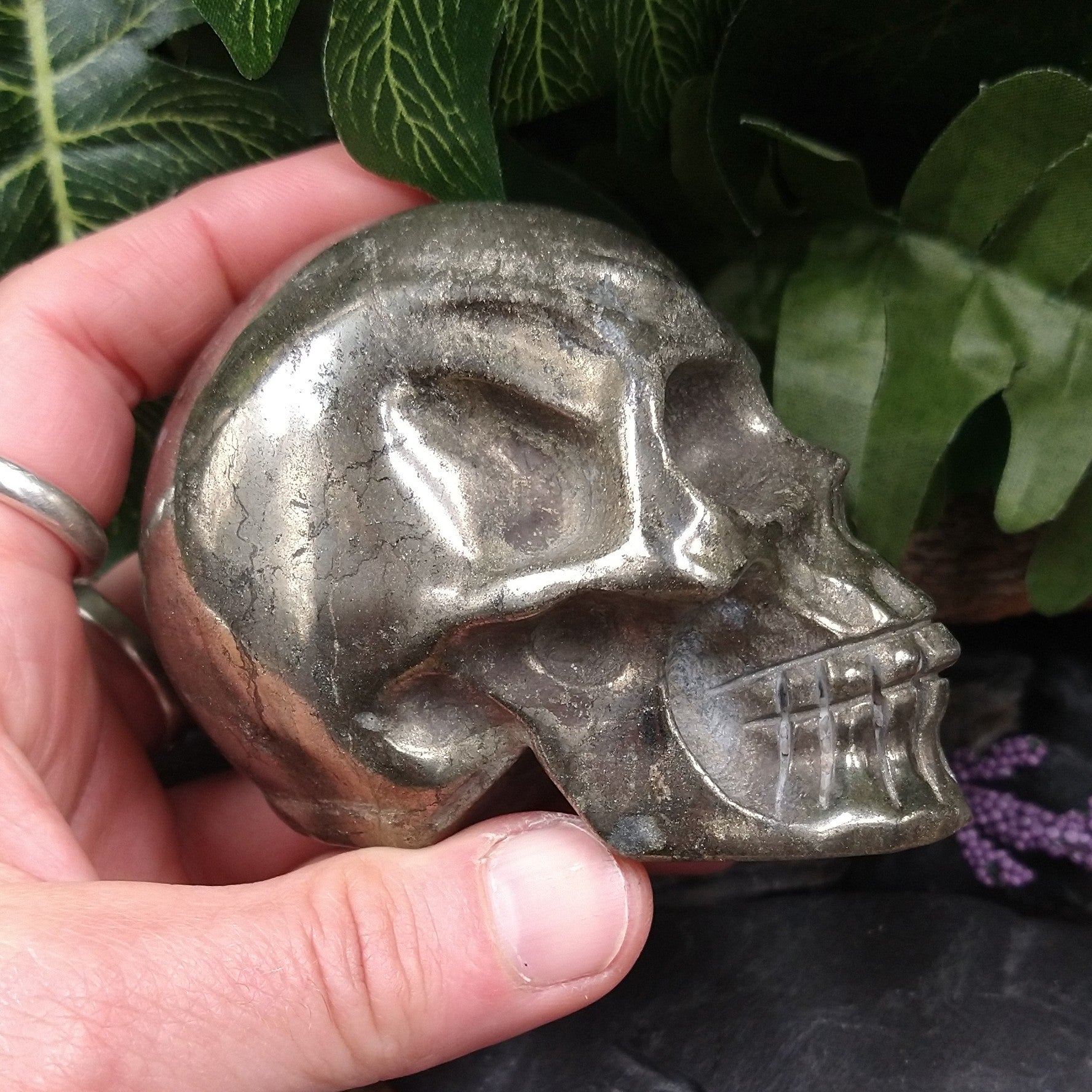 IP-57 Iron Pyrite Skull