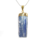 #JW-KY16 Blue Kyanite Pendant, gold