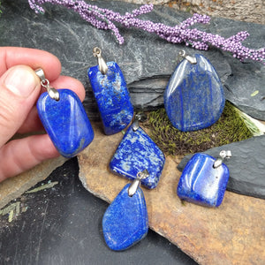 #JW-LAP4 Free-Form Lapis Lazuli Pendant