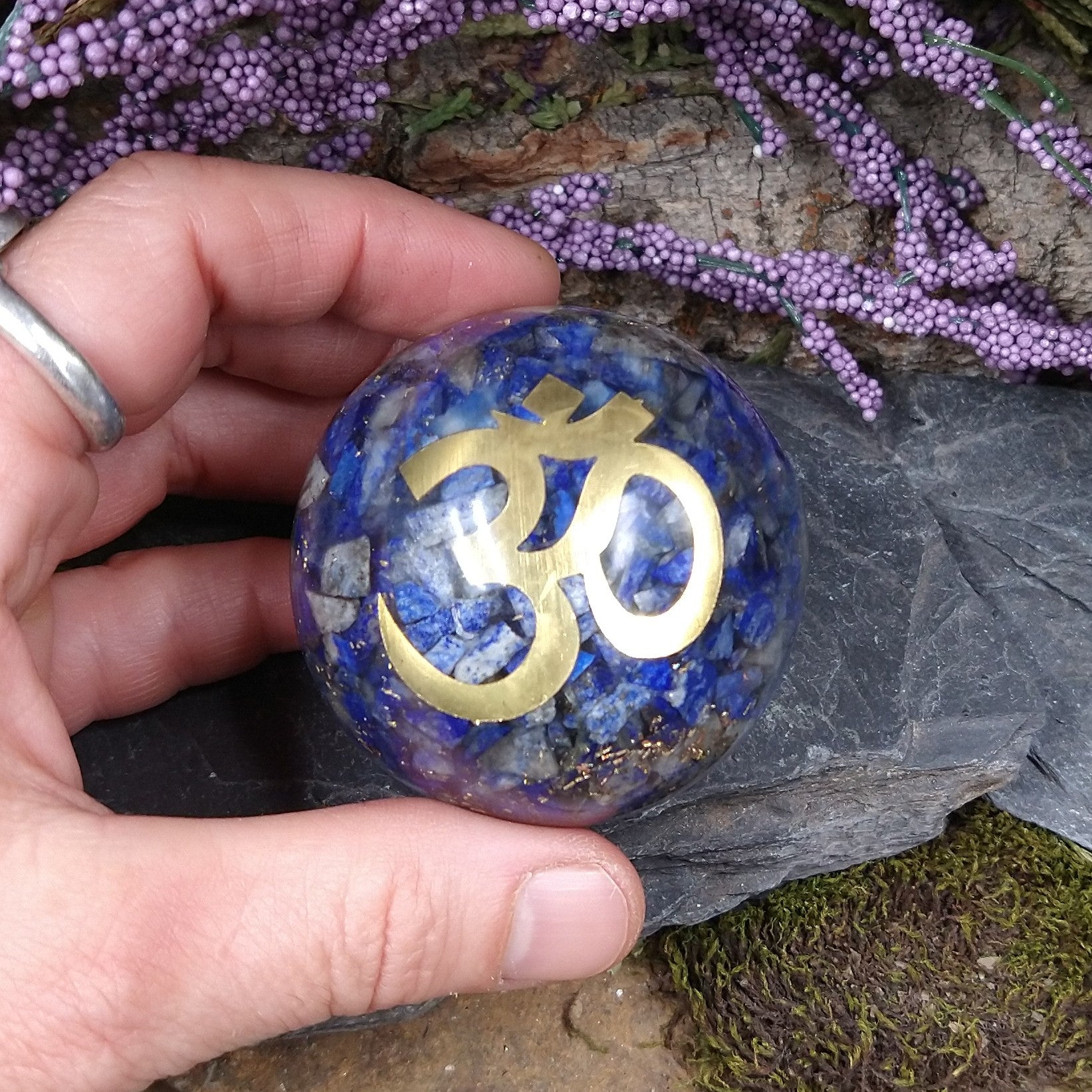 #LAP-128 Lapis Lazuli Orgone Sphere