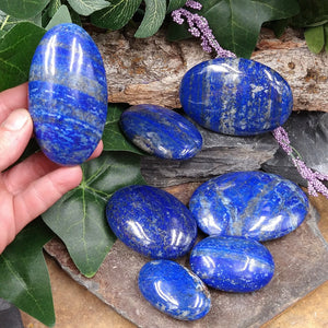 #LAP-149C Lapis Lazuli Palm Stone