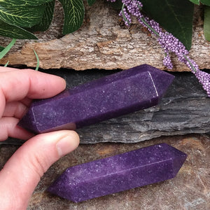 #LP-56 Lepidolite Double-Terminated Polished Point