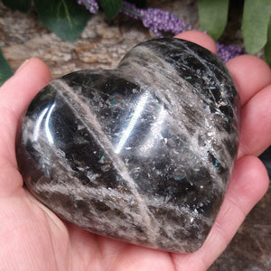 MS-34 Black Moonstone Heart