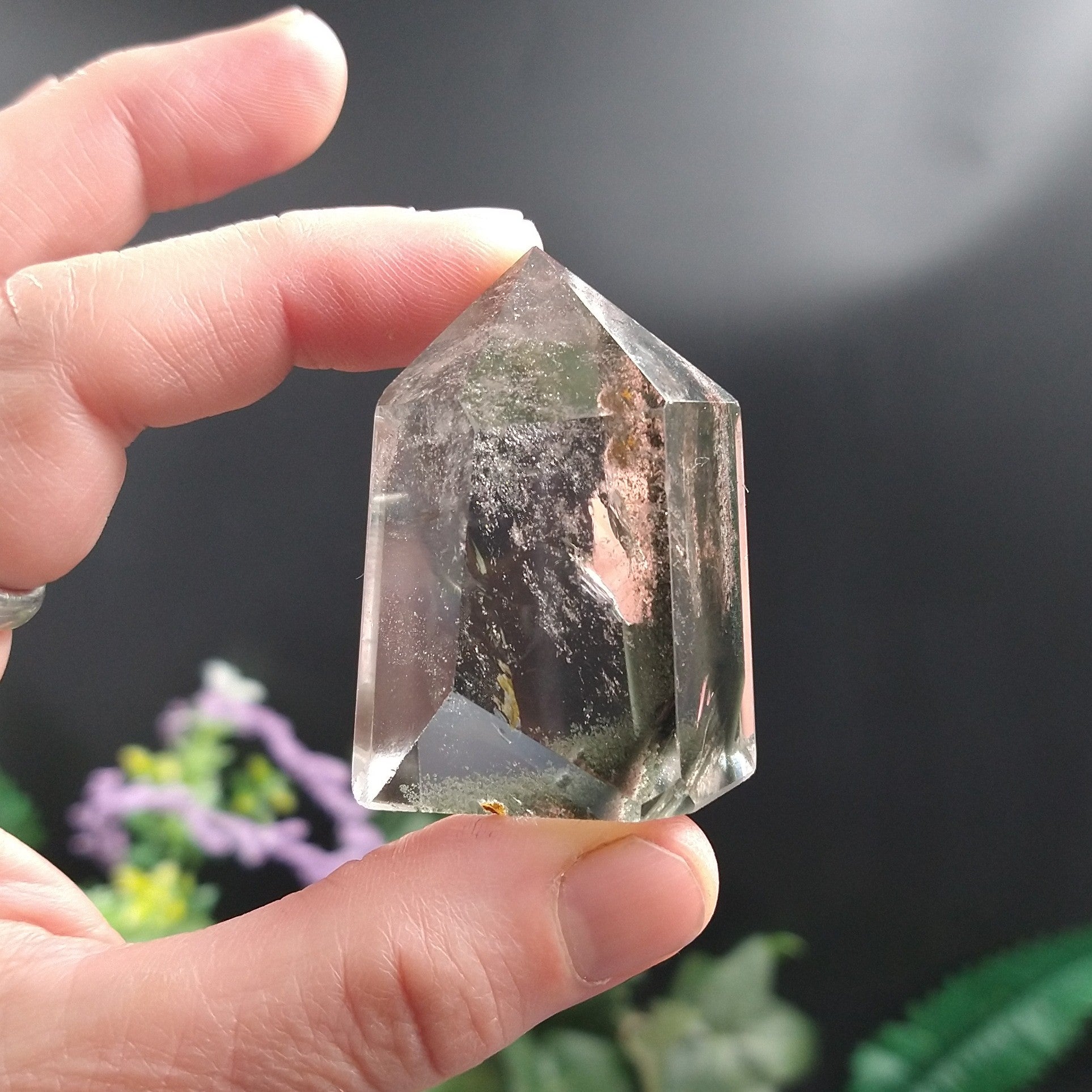 Q-5201 Geen Chlorite Phantom Quartz Crystal