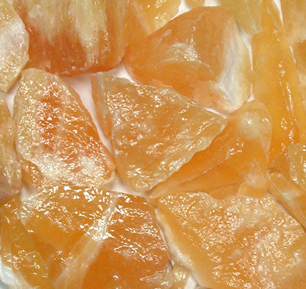 Rough Orange Calcite by the pound