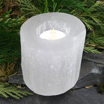 #SEL-96 White Selenite Candle holder