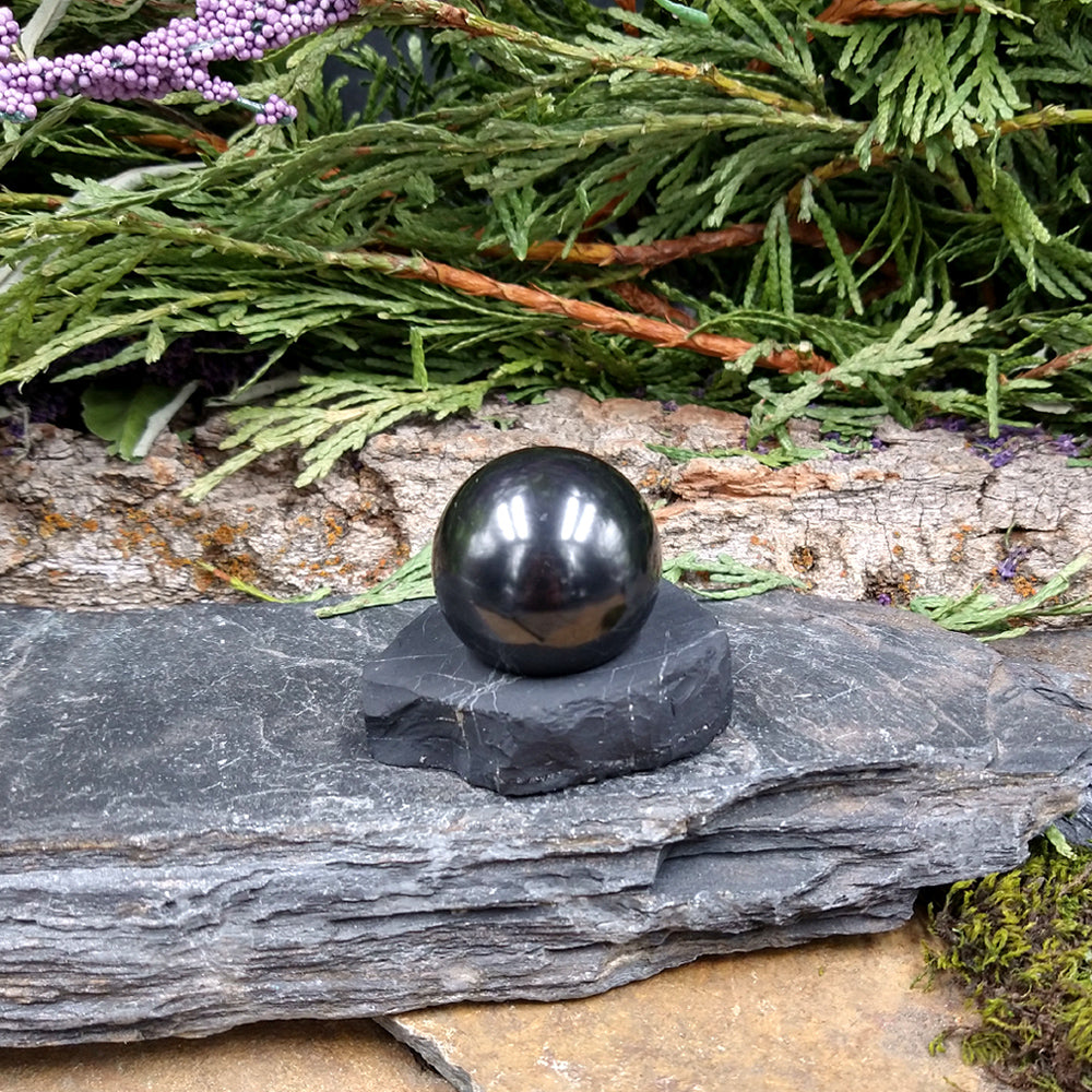 #SH-15 Shungite Sphere with stand