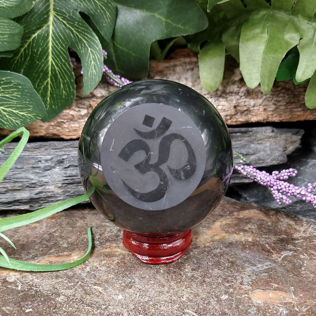 SH-45 Shungite Om Sphere